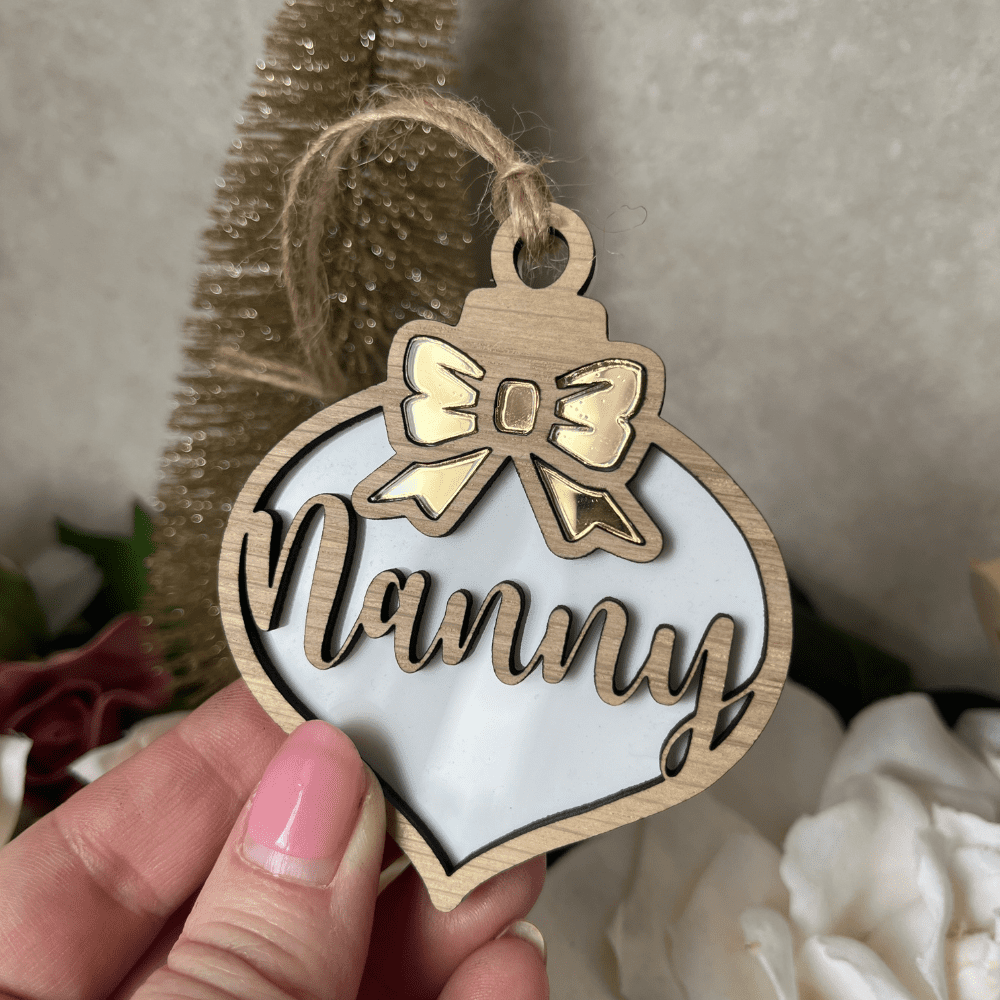 Christmas bauble with name