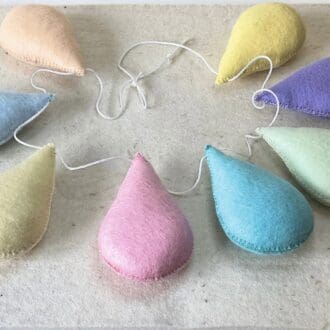 Teardrop Garland in Ice Cream Colours