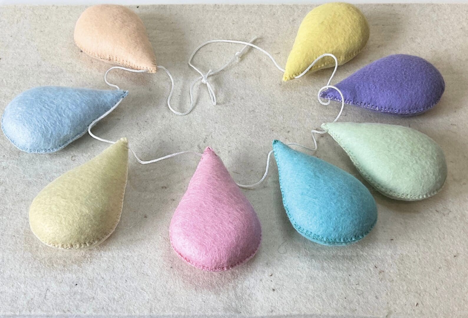 Teardrop Garland in Ice Cream Colours