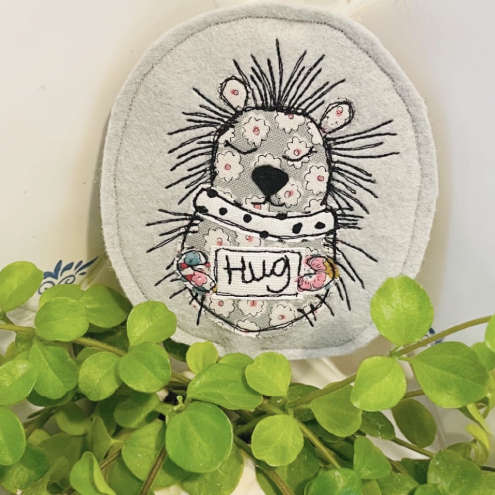 Cute Hedgehog applique decoration for the office or home