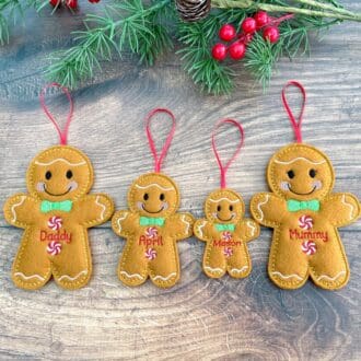 Gingerbread Family Personalised Christmas Gift Set