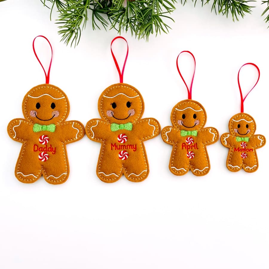 Gingerbread Family Personalised Christmas Gift