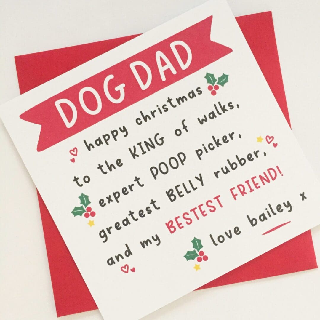 Dog Dad Dog Mum Christmas Card