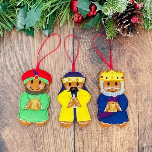 Nativity Gingerbread Hanging Decoration Three Kings