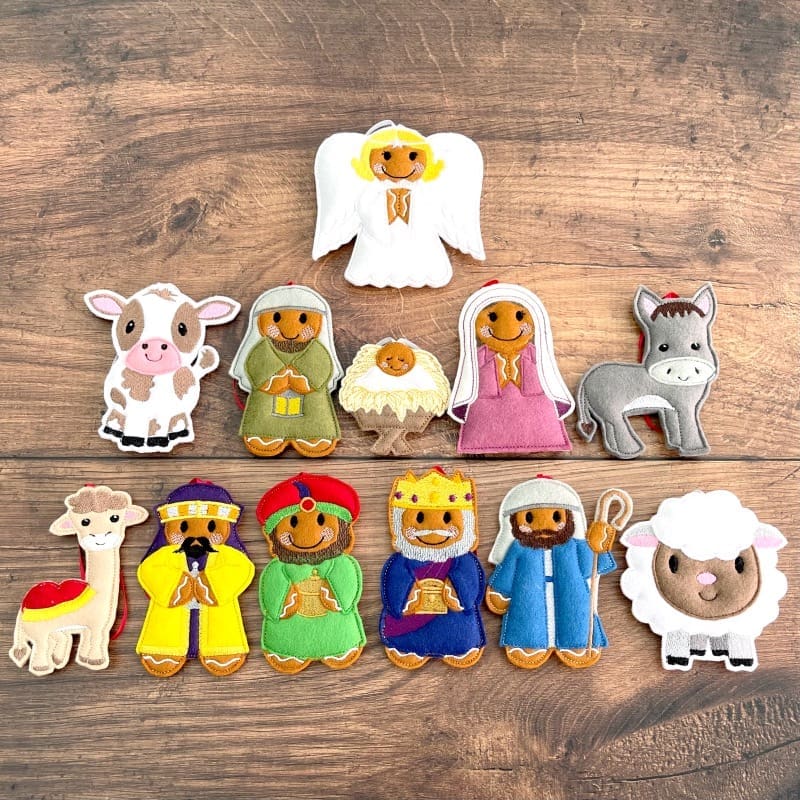 Nativity Gingerbread Hanging Decorations