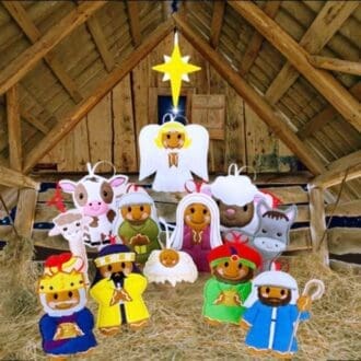 Nativity Set Gingerbread In Stable