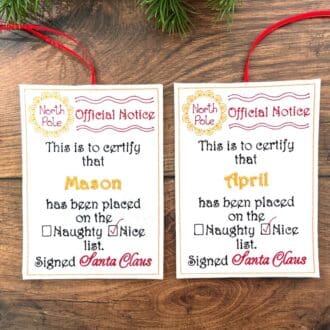 Naughty Nice List Letter From Santa Personalised Scroll April Mason