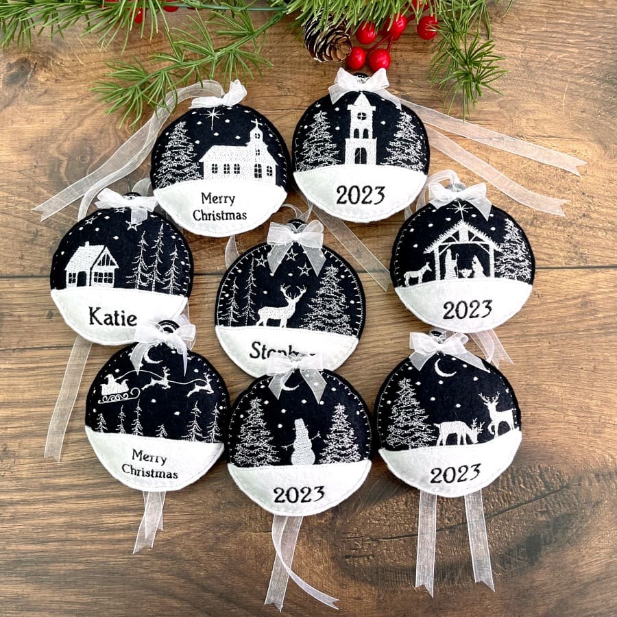 Night Sky Christmas Bauble Handcrafted Hanging Decorations Personalised Gift