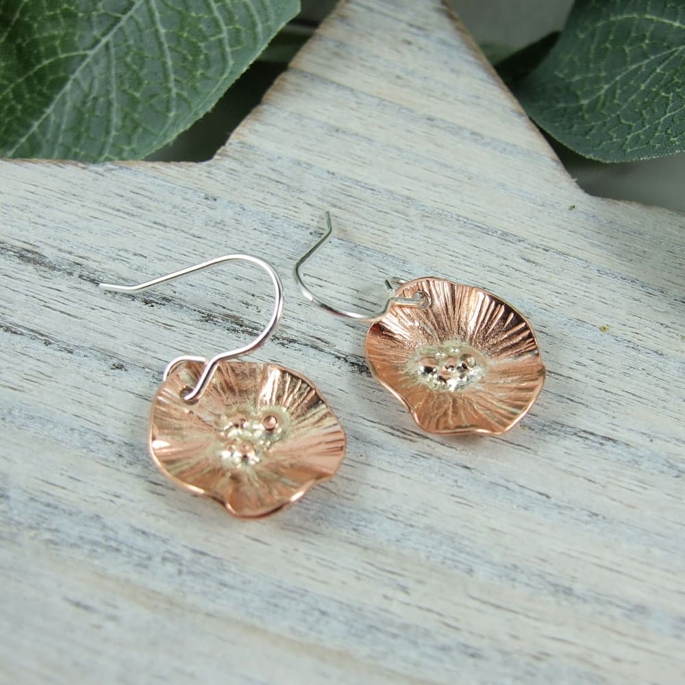 Copper_and_Silver_Poppy_Earrings