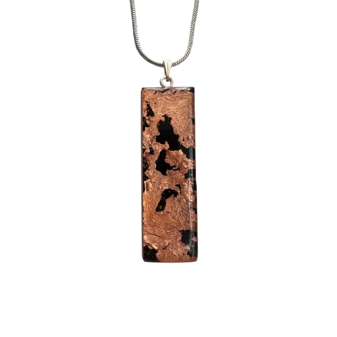 Rose Gold Rectangle Bar Necklace