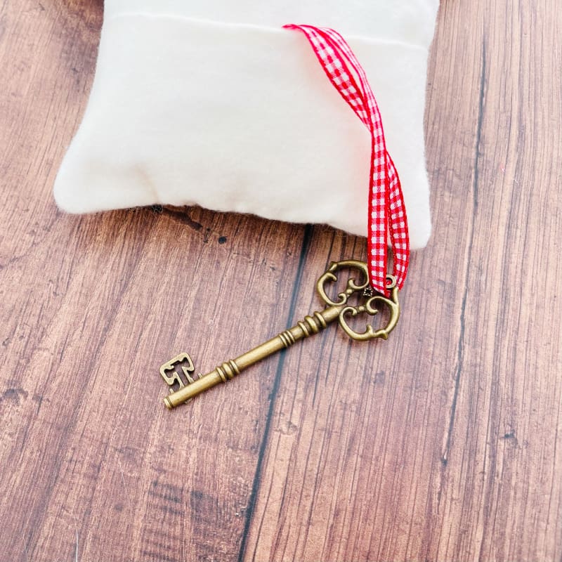 Santas Magic Key and Cushion Closeup