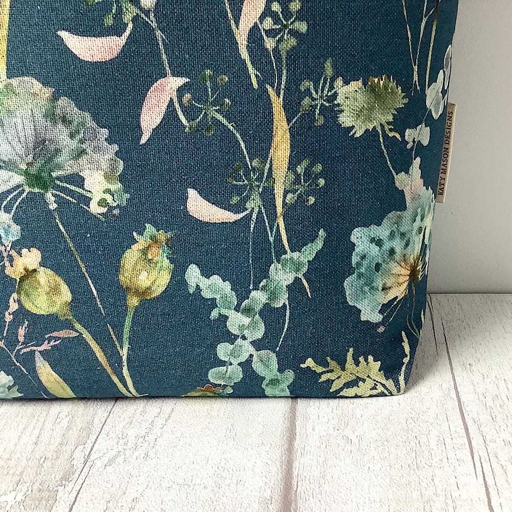 Teal or Plain Dandelion Tote Bag