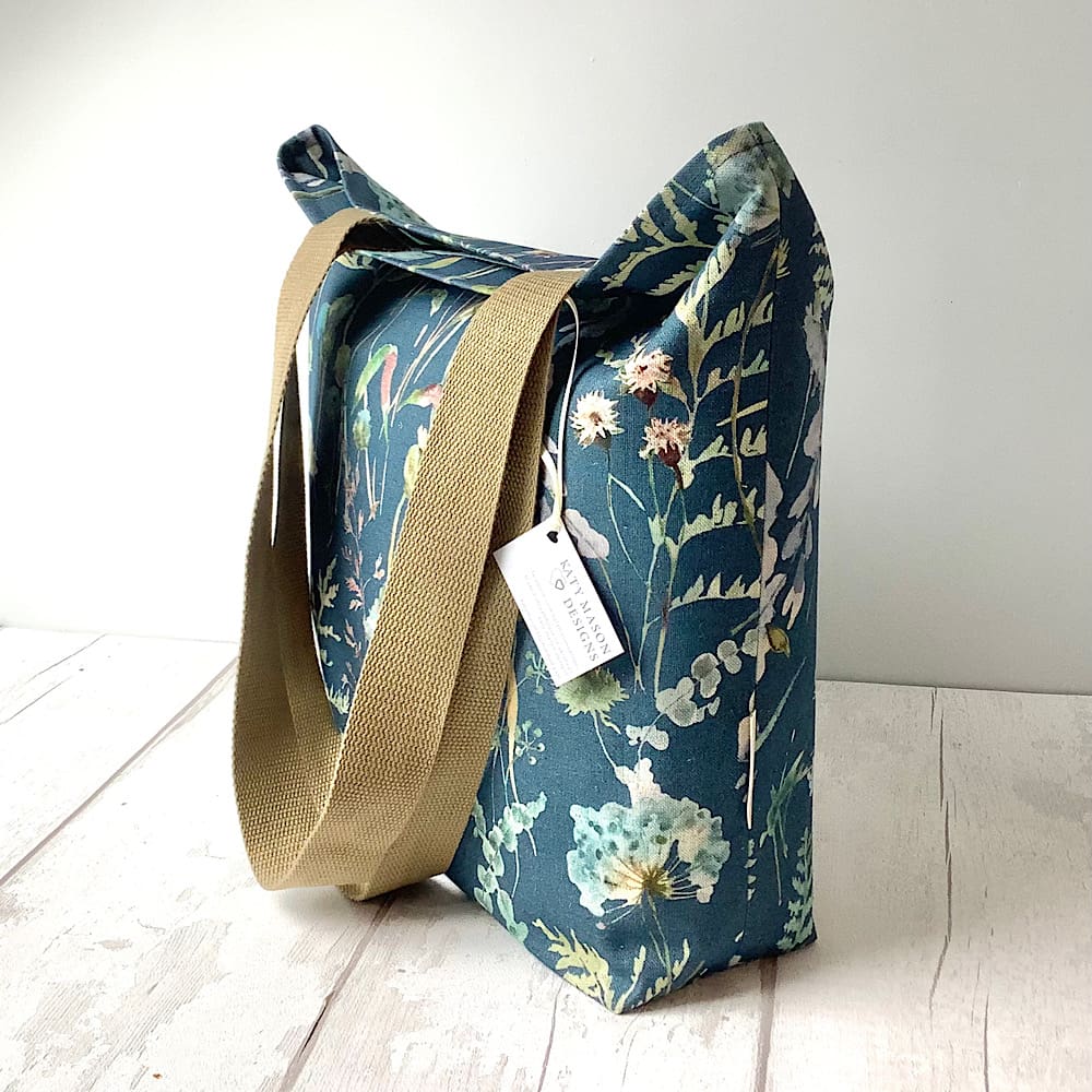 Teal or Plain Dandelion Tote Bag