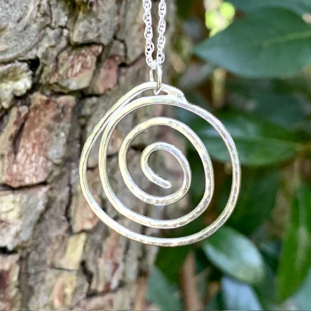 Textured 925 Sterling Silver Wire Celtic Style Pendant