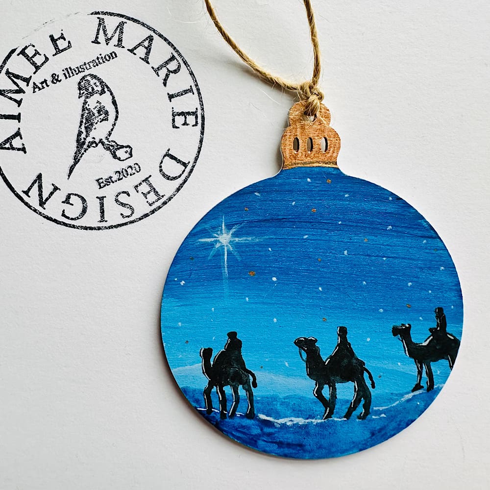 three wise men nativity scene christmas decoration