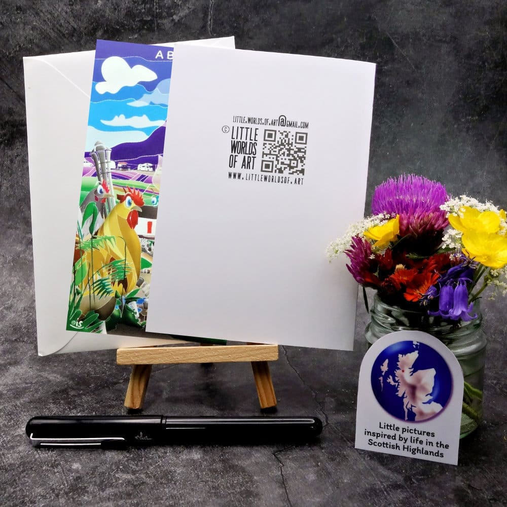 Image showing the back of A Bugs Life card and envelope (portrait format).