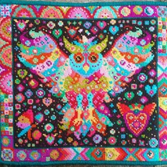 Mexican Folk Art Owl Tapestry Kit Animal Fayre Designer Tapestry Kits 1