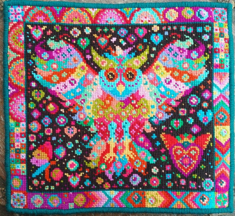 Mexican Folk Art Owl Tapestry Kit Animal Fayre Designer Tapestry Kits 1