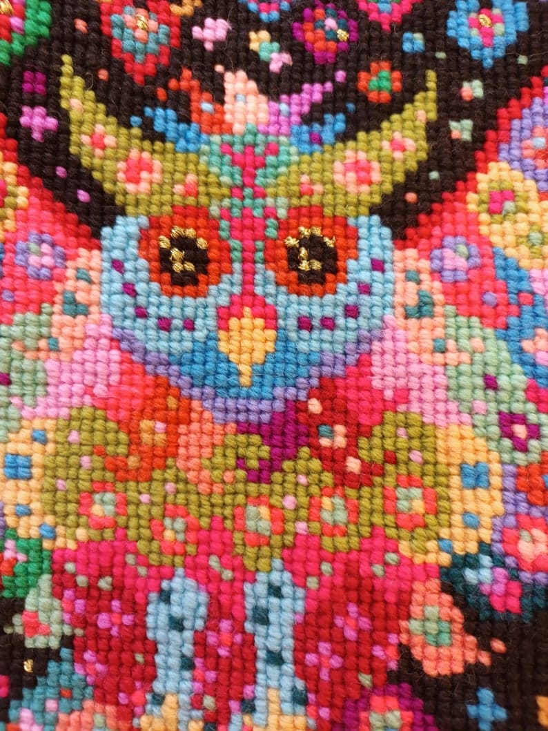 Mexican Folk Art Owl Tapestry Kit Animal Fayre Designer Tapestry Kits 2