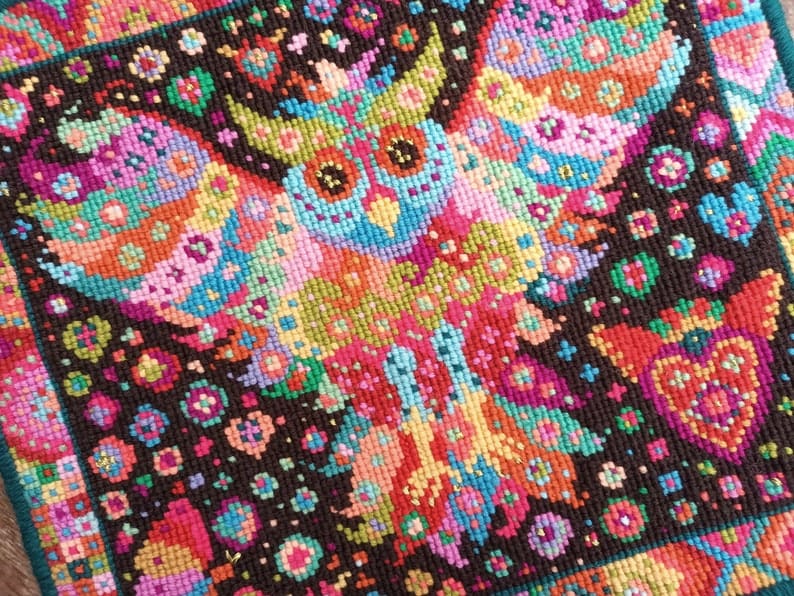 Mexican Folk Art Owl Tapestry Kit Animal Fayre Designer Tapestry Kits 3