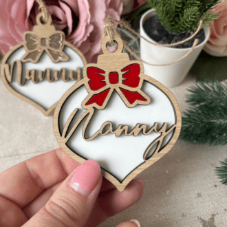 personalised hanging decoration for christmas tree