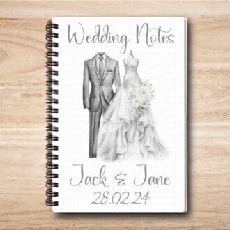 stetched art wedding notebook planner