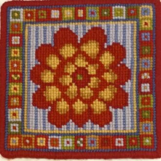 Summer Marigold Tile Tapestry Kit Animal Fayre Designer Tapestry Kits collection