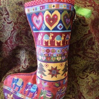 Velvet Elephant Stocking Animal Fayre Designs 3