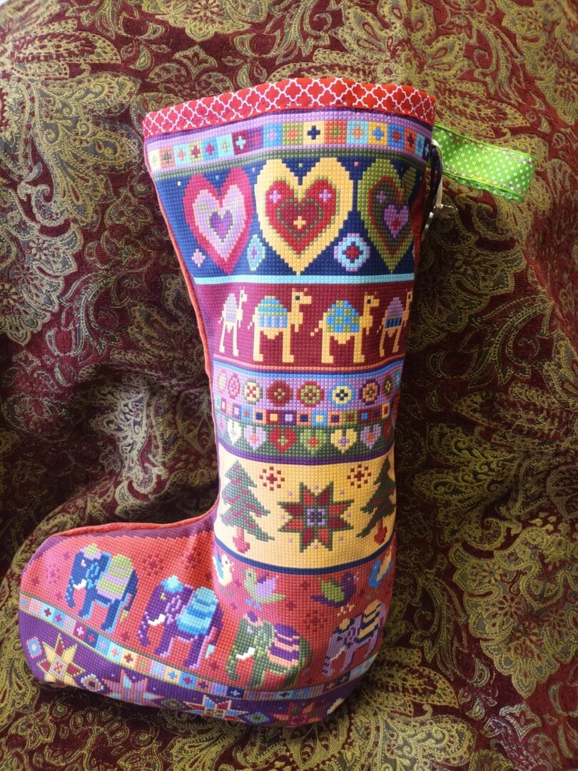 Velvet Elephant Stocking Animal Fayre Designs 3