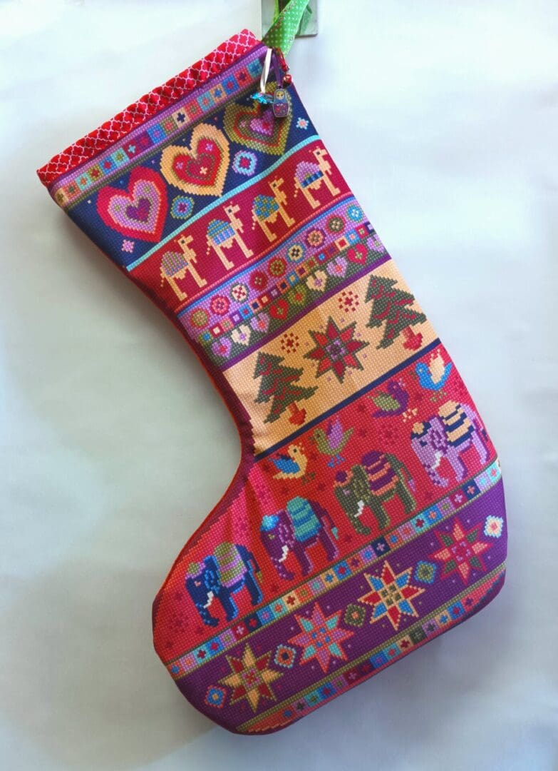 Velvet Elephant Stocking Animal Fayre Designs