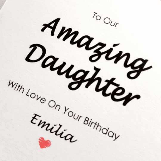 handmade personalised daughter card