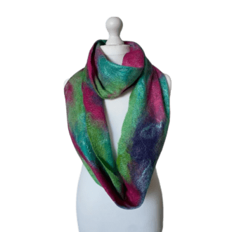 Aurora-long-infinity-scarf-cowl-snood-handmade-wool-felt-marian-may-textile-art