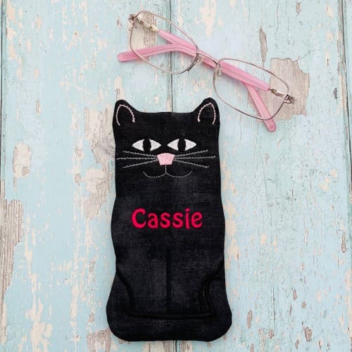 Black Cat Glasses Case B