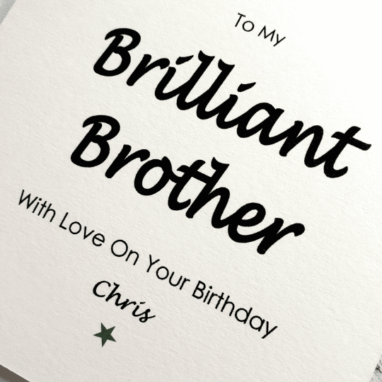 handmade brother birthday card