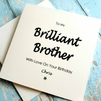 Handmade Brother birthday card