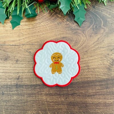 Christma Gingerbread Quilted Coasters