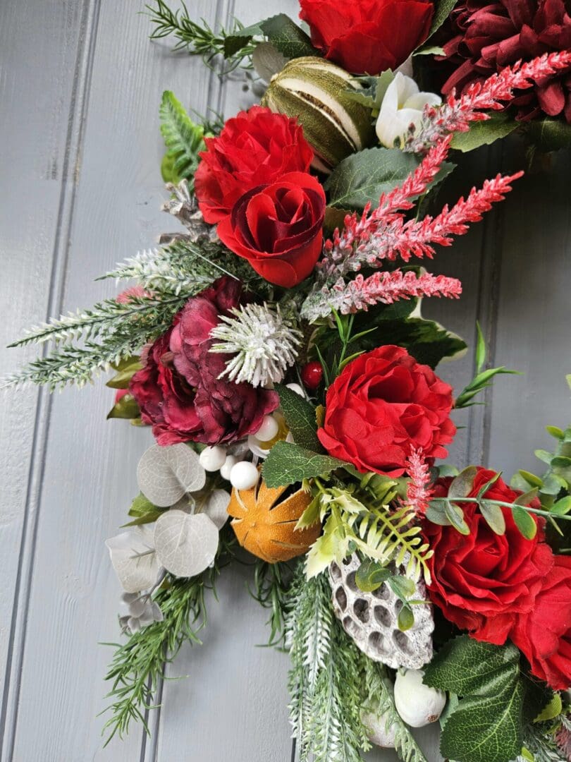 Red Christmas Wreath