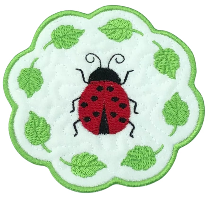 Cotton Quilted Coaster Ballons Ladybird Ladybug