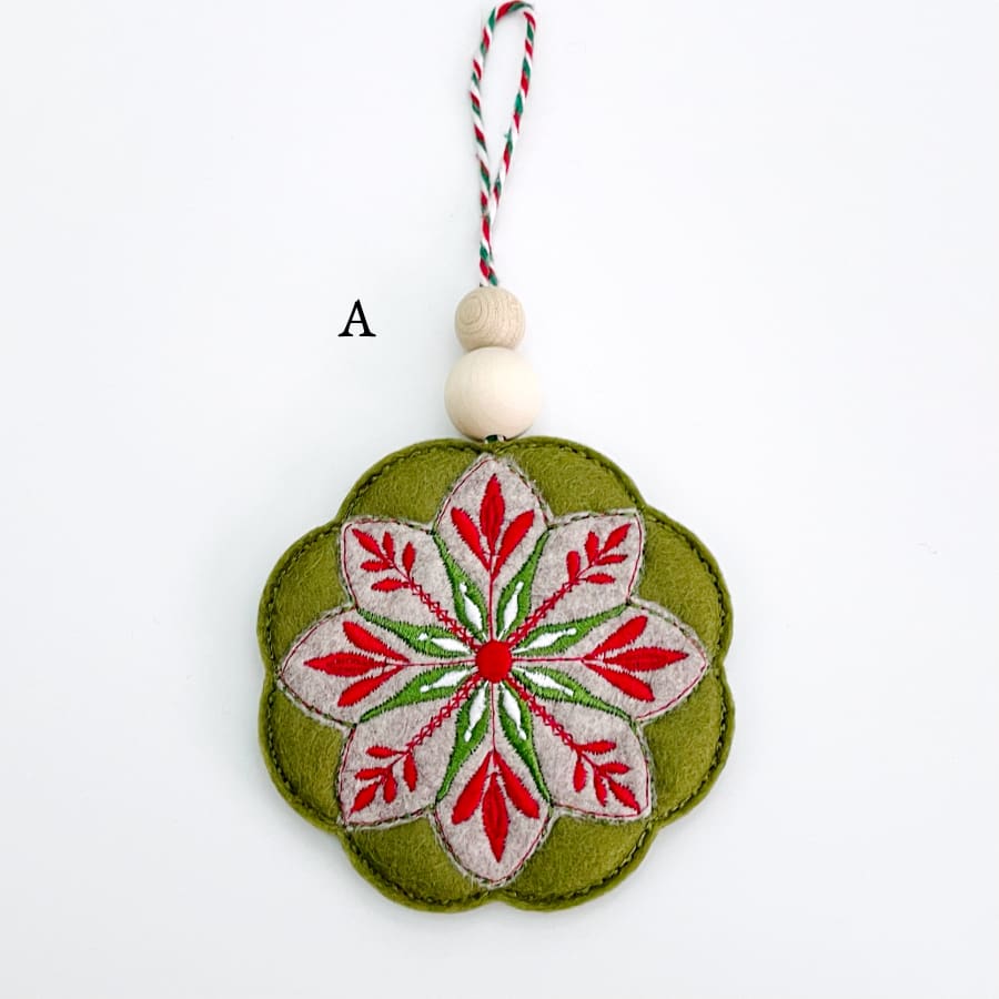 Folk Art Christmas Hanging Decoration Aster a