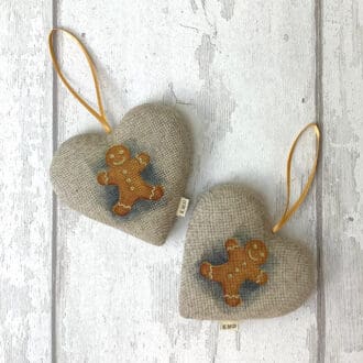 Gingerbread Man Hanging Heart