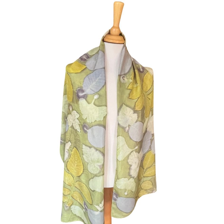 Green-Silk-Scarf-Natutally-Hand-Dyed-and-Botanically-Printed-with-Leaves