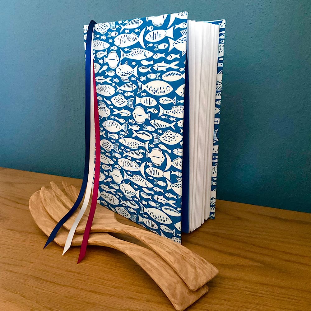 Fabric Covered Handmade Recipe Book Journal