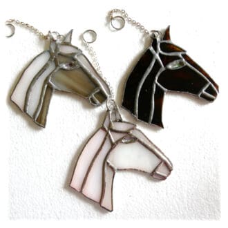 Horse horsehead stained glass suncatcher