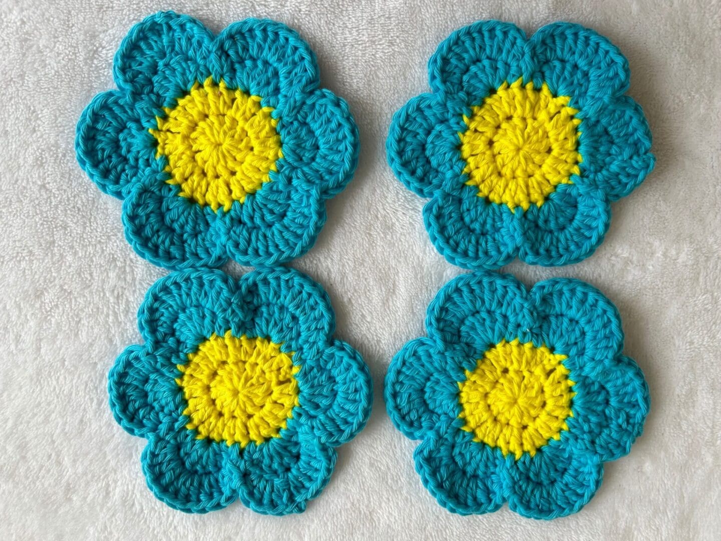 Yellow and Blue Daisy Coaster