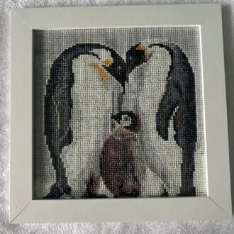 Penguin Family in Diamond Art