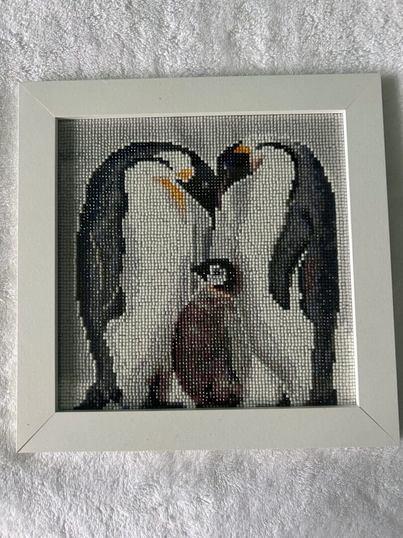 Penguin Family in Diamond Art