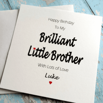 handmade little brother card