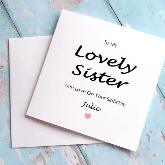 handmade sister birthday card