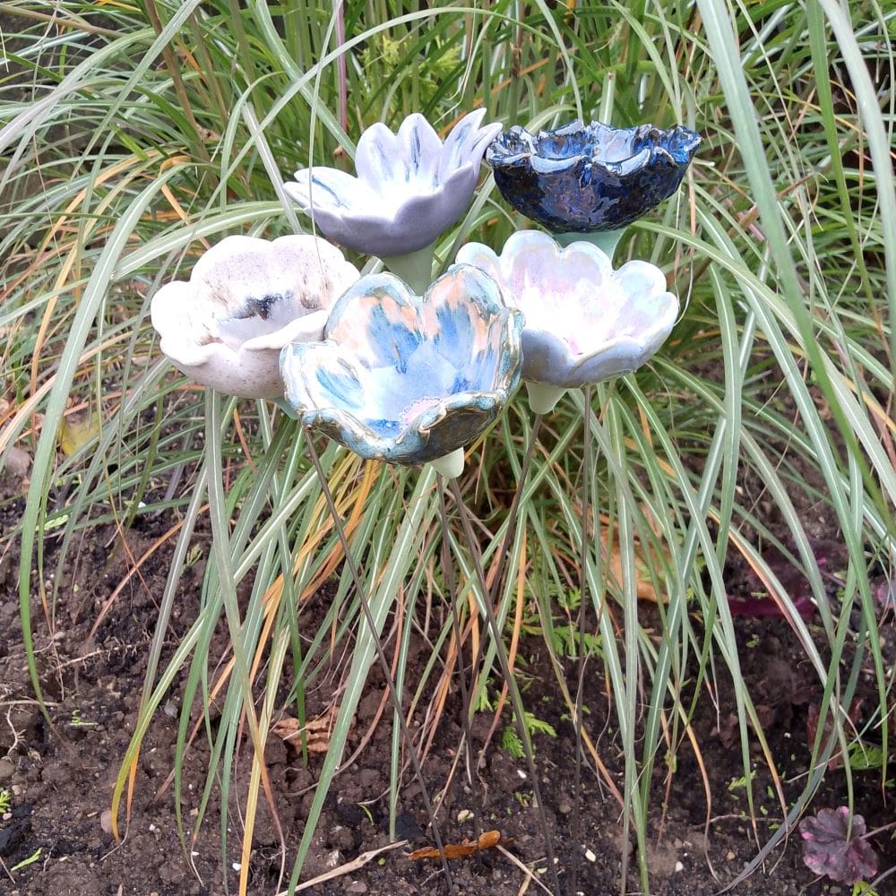 Mixed Colour Ceramic Flowers