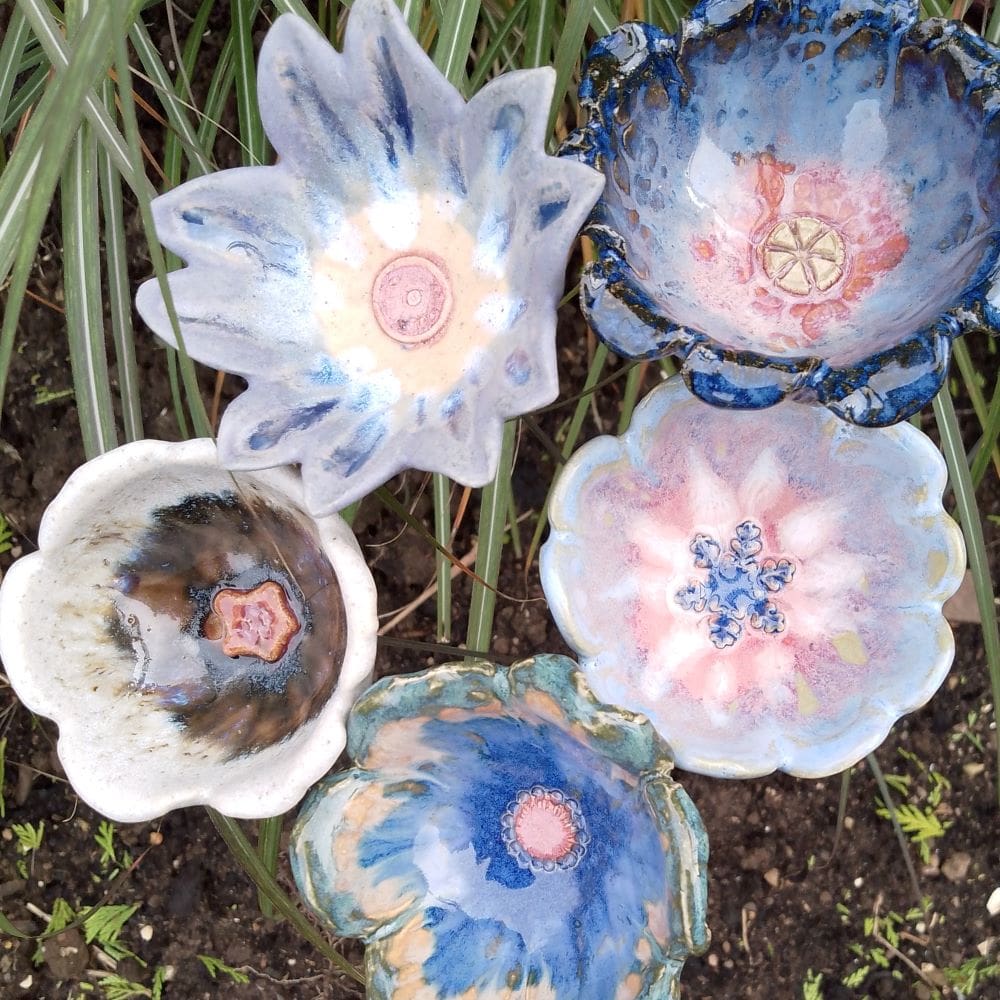 Mixed Colour Ceramic Flowers